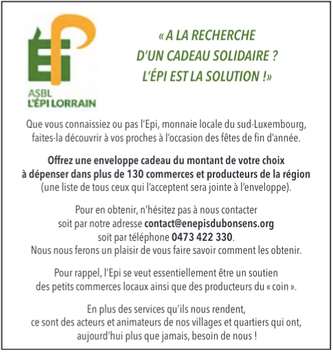 Un cadeau solidaire pour les fêtes? L’Epi est la solution.